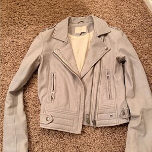 Women's Gray leather Jacket new!